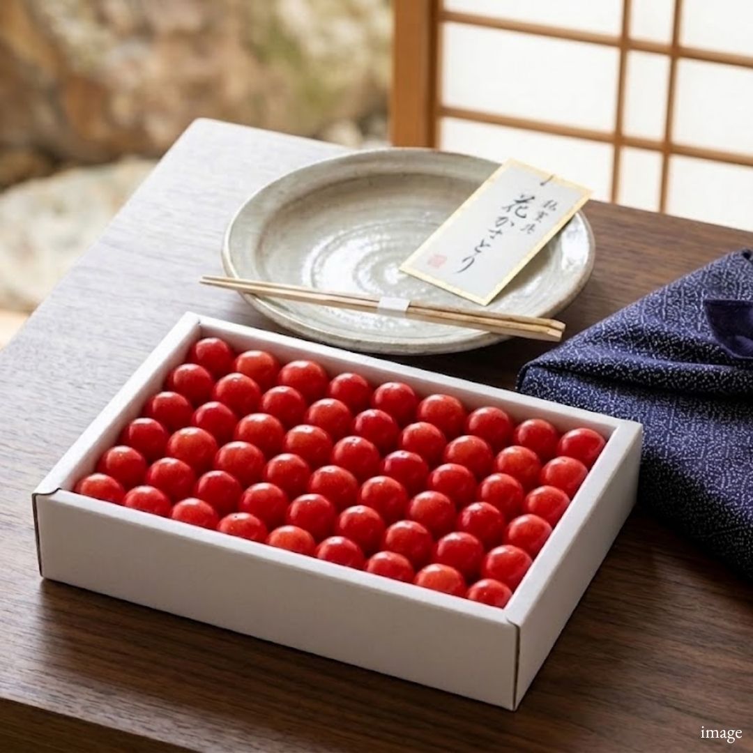 Premium Yamagata Sato Nishiki Cherries Gift Box – Japan's Finest Cherry Approx. 500g | Delivery: 3rd-4th July
