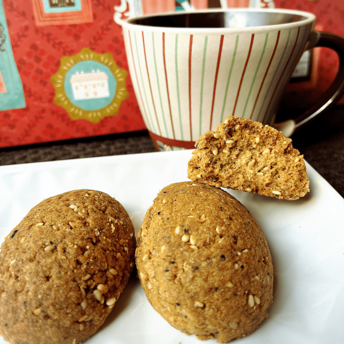Bunbuku Baked Cookie L Rice Bran & Sesame - Tokyo Fresh Direct