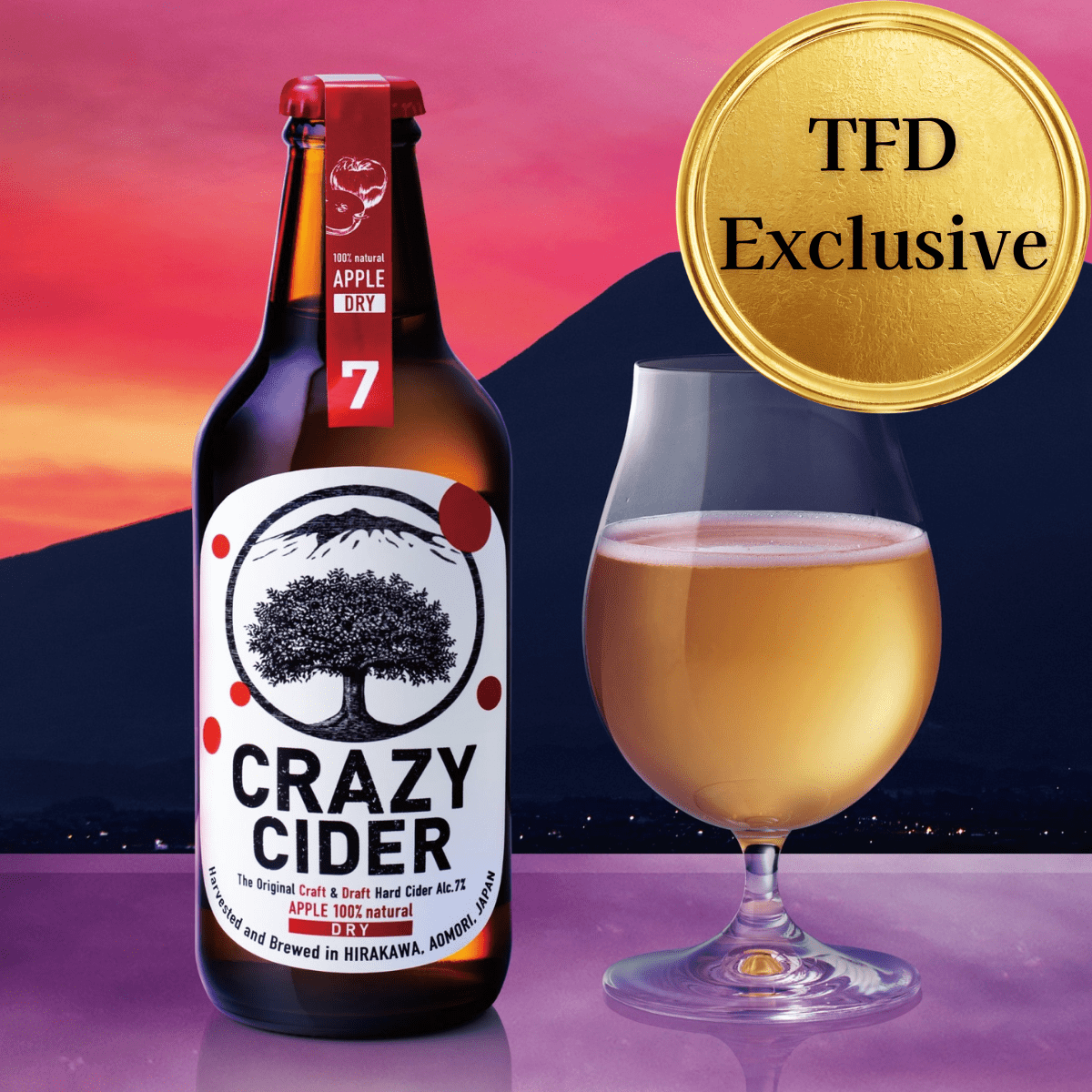 Crazycider Dry Apple Cider 330ml Alc.7% - Tokyo Fresh Direct