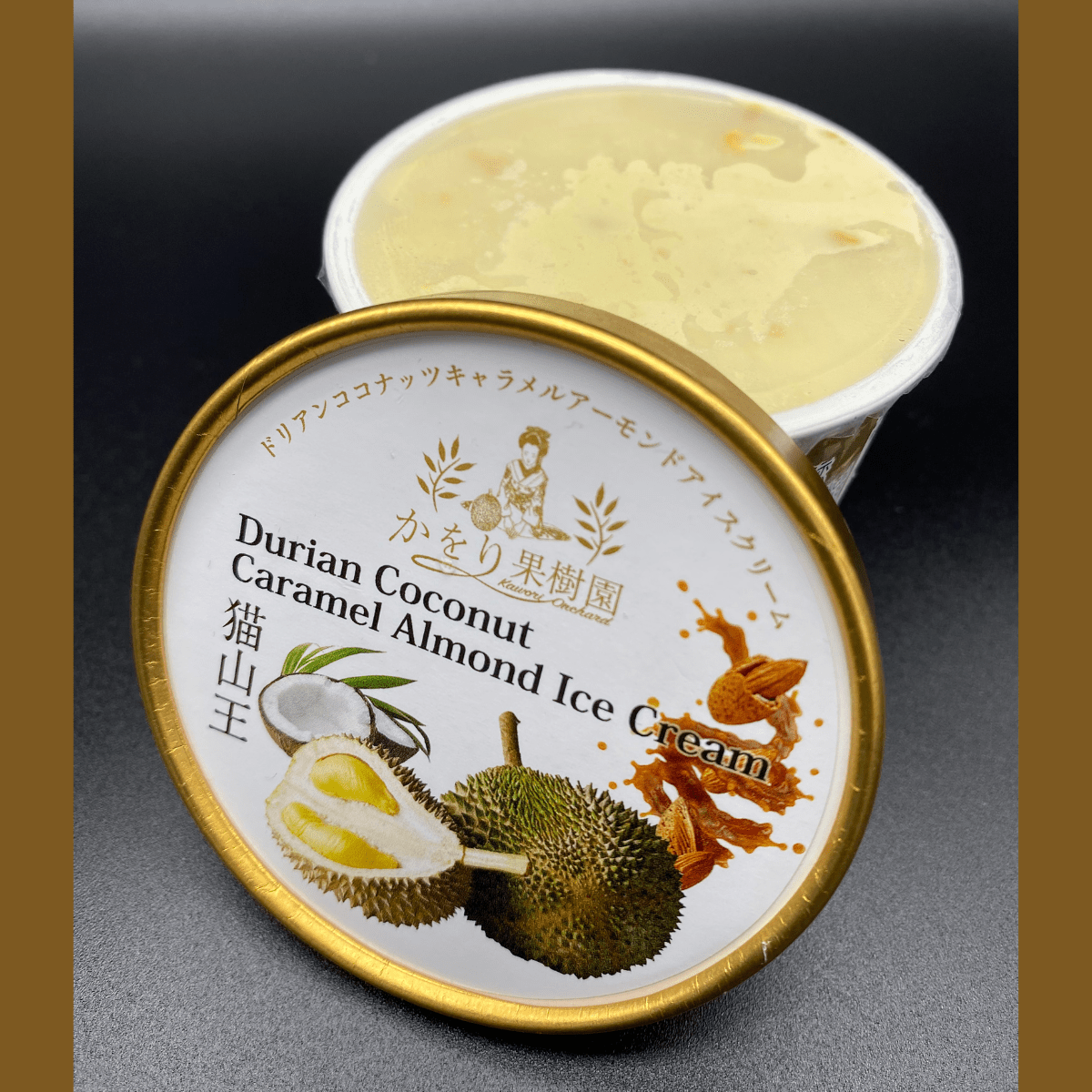 Durian Ice Cream Caramel Almond - Tokyo Fresh Direct
