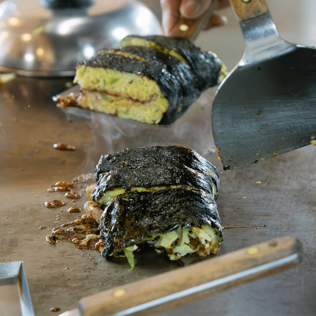 Ikkyu-Yaki Nori-Wrapped Okonomiyaki Mixed Seafood - TFD (Tokyo Fresh Direct)
