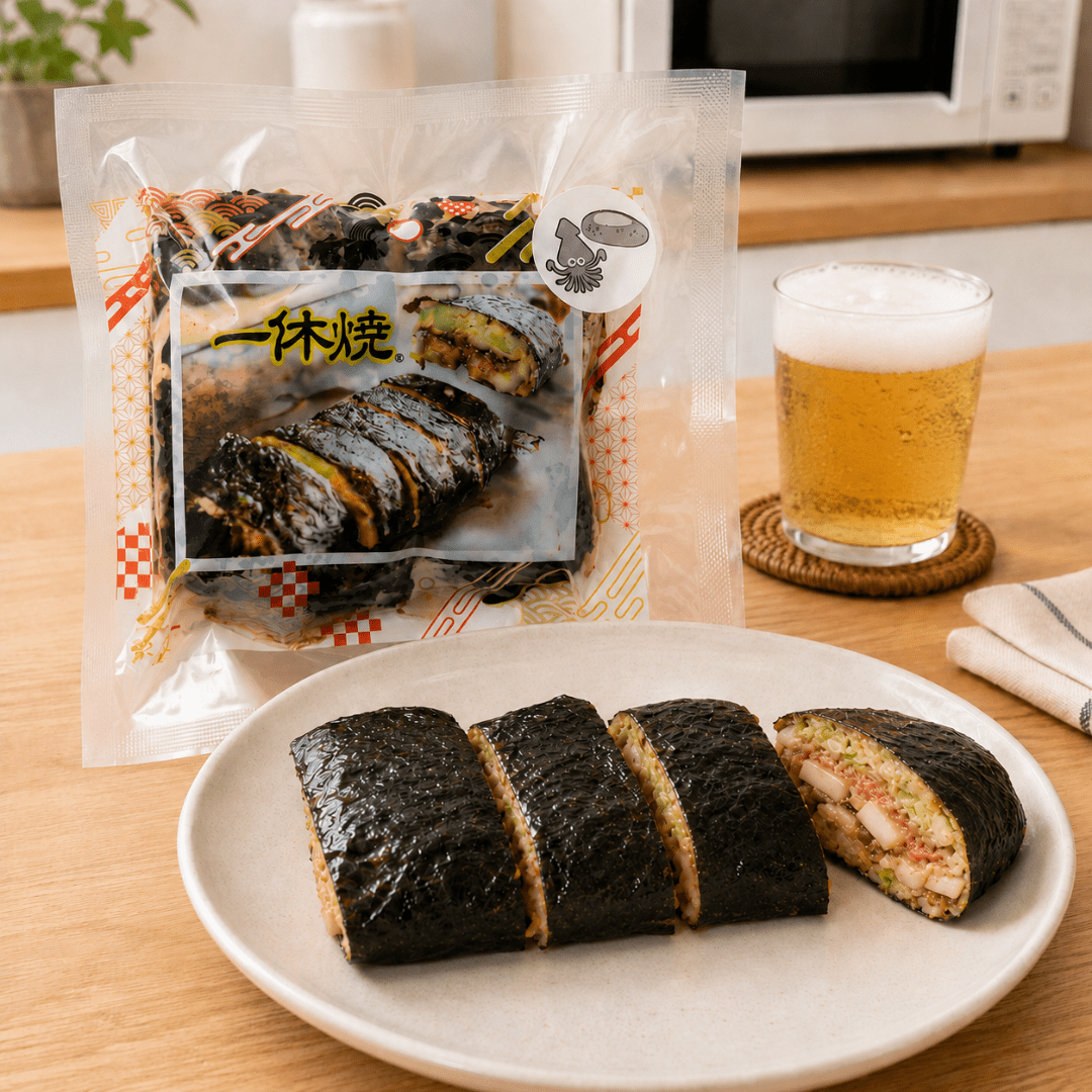 Ikkyu-Yaki Nori-Wrapped Okonomiyaki Squid & Mentaiko - TFD (Tokyo Fresh Direct)