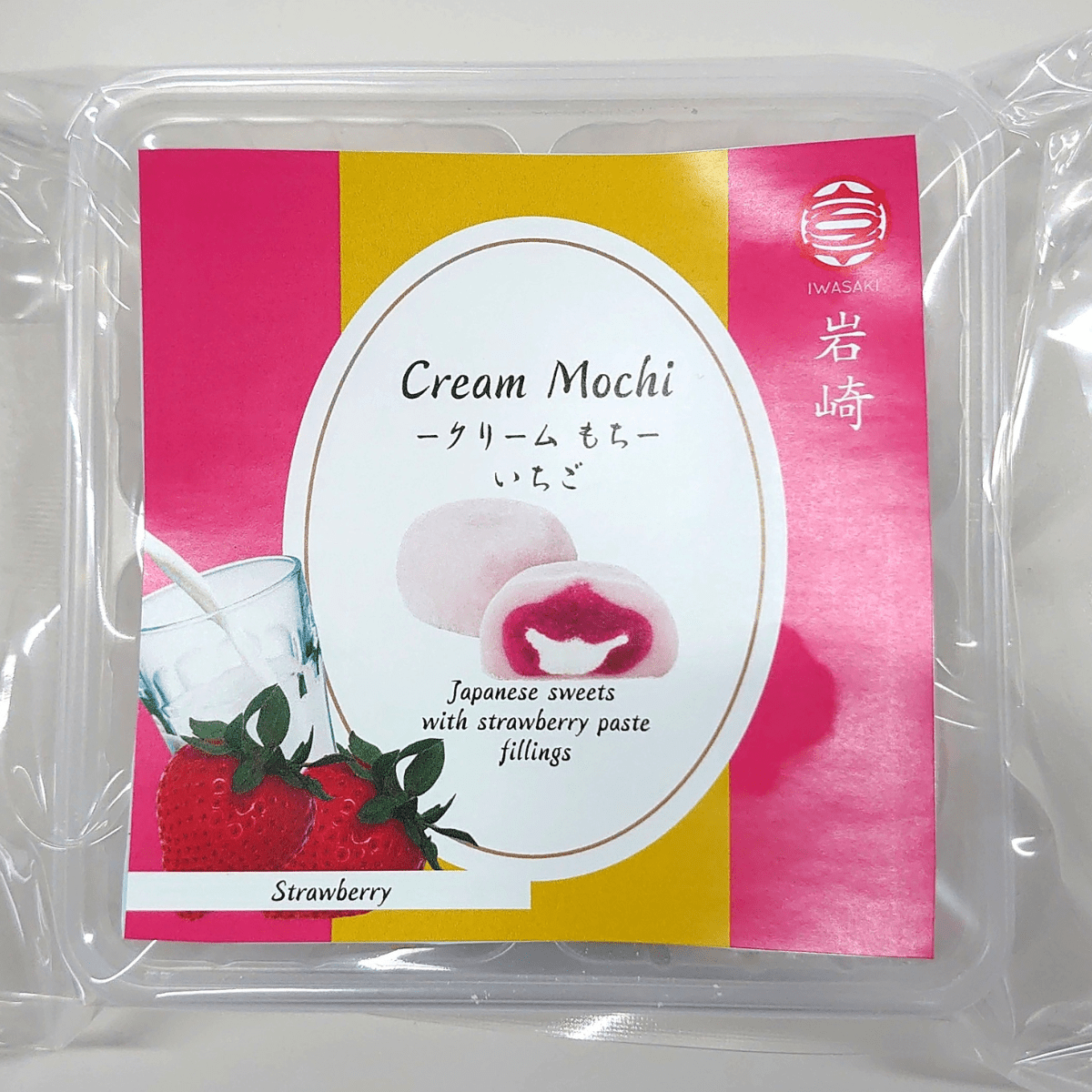 IWASAKI Cream Mochi Cake Strawberry 4P - Tokyo Fresh Direct