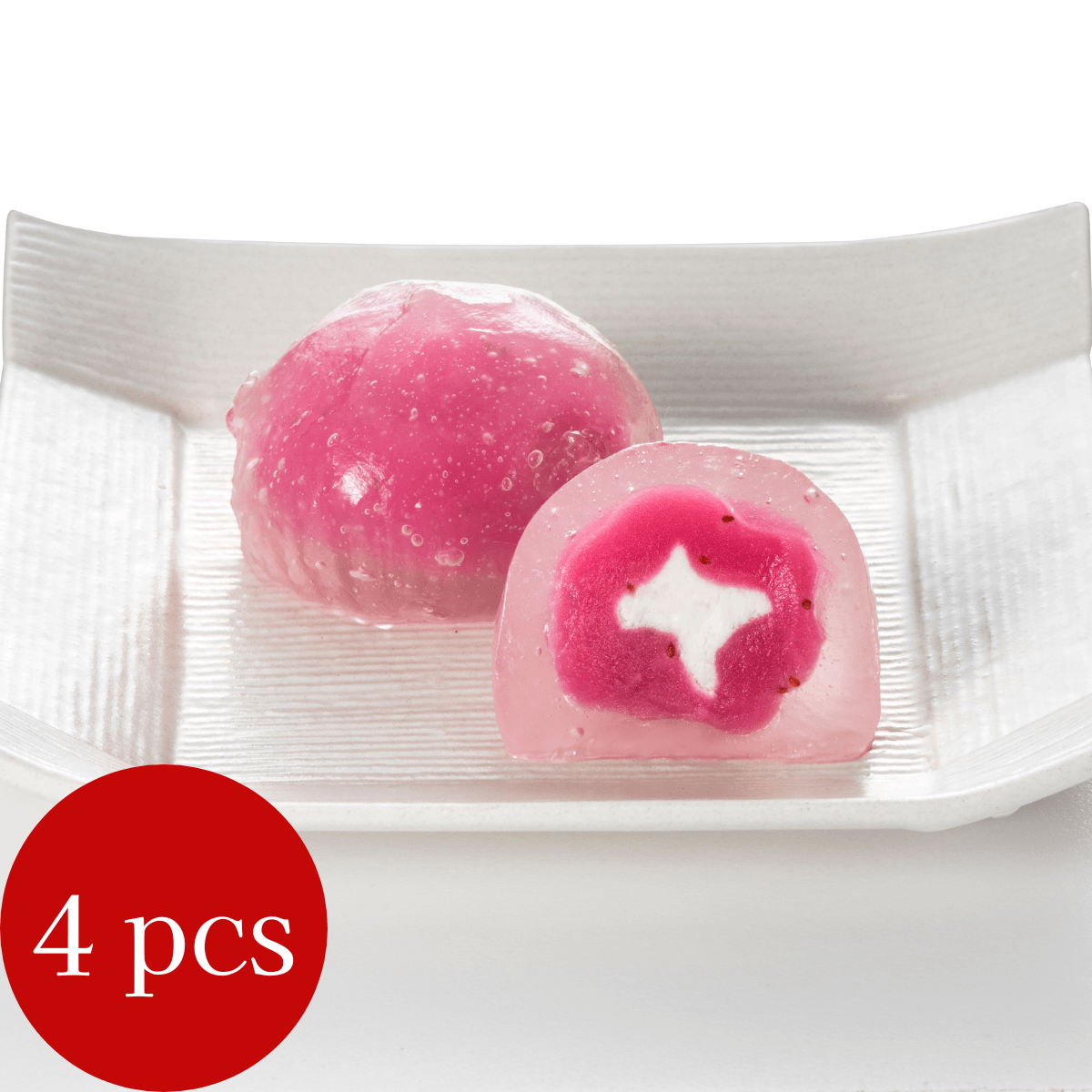 IWASAKI Crystal Mochi Cake Strawberry 4P - Tokyo Fresh Direct