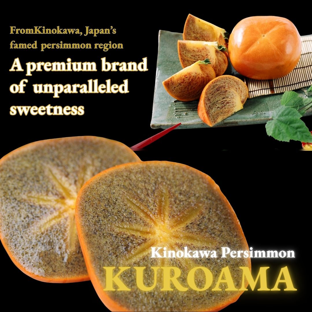 Kinokawa Persimmon "KUROAMA", Premium sweet persimmon from Japan’s finest growing region, (2pcs/approx.480g) | Delivery: 24th - 25th Oct - Tokyo Fresh Direct