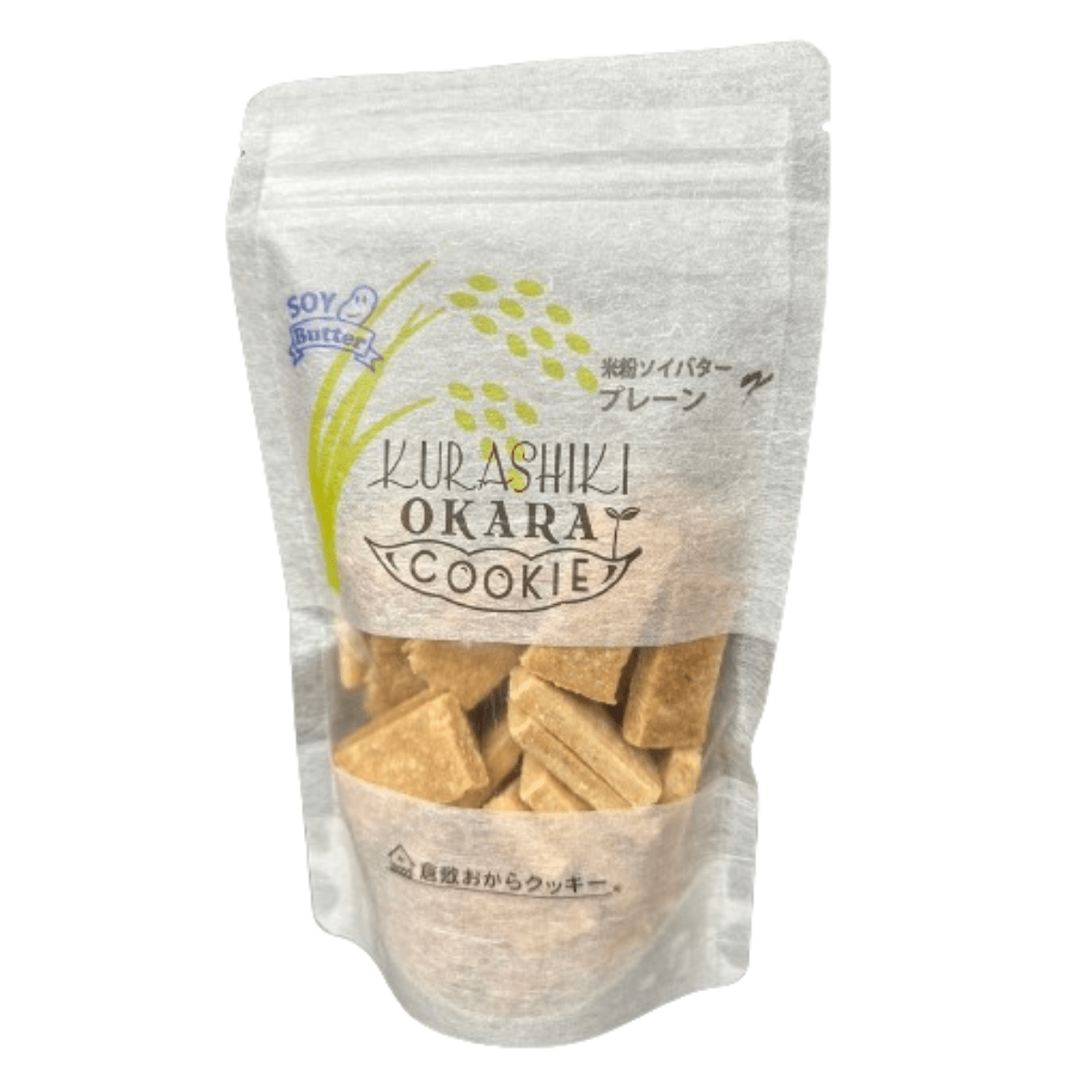 Kurashiki Okara Cookies Soy Butter Plain with Rice Flour MOTOYA - Tokyo Fresh Direct