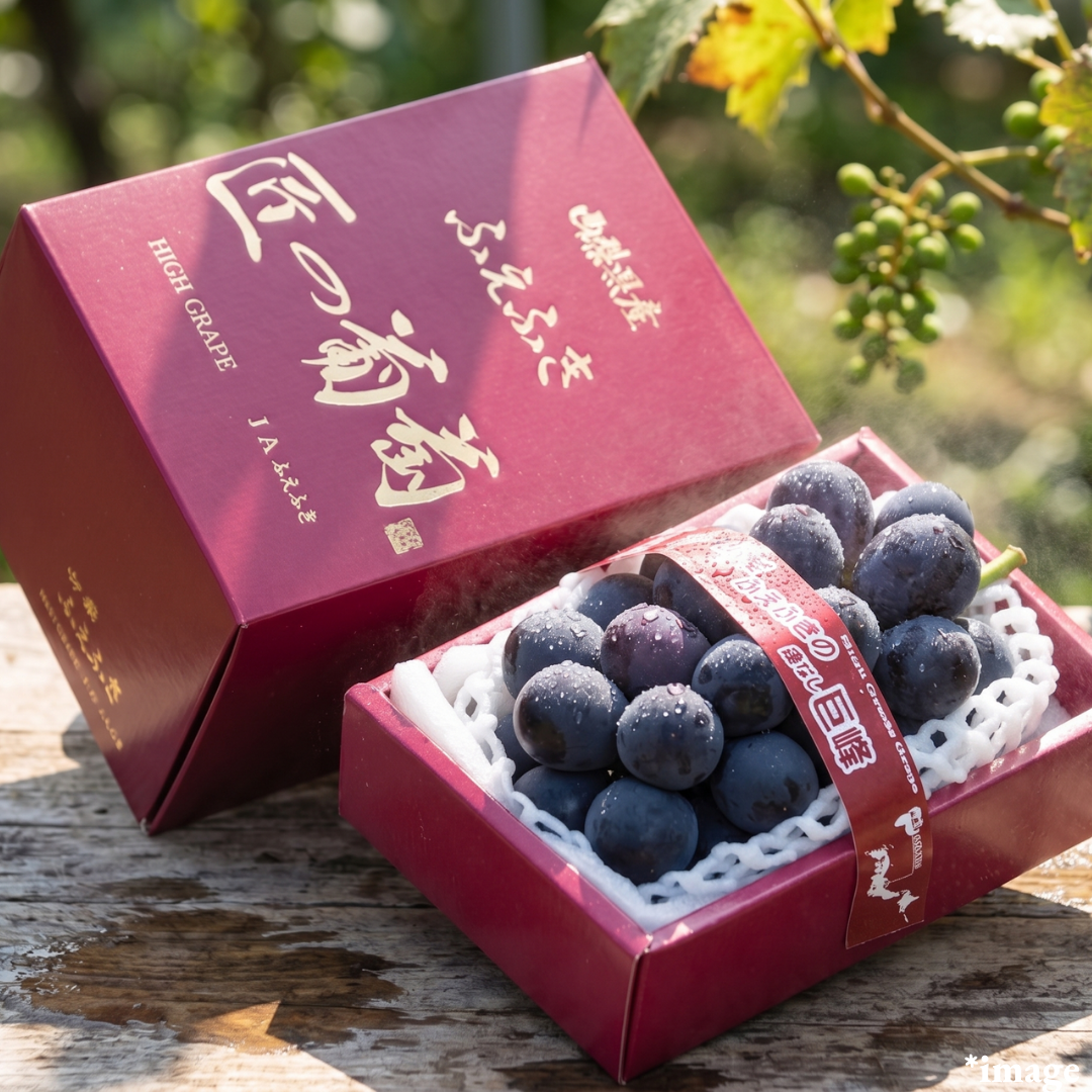 "Kyoho (High Grade/Giftbox)", The king of grapess, from Yamanashi | Delivery: 22nd - 23rd May - TFD (Tokyo Fresh Direct)