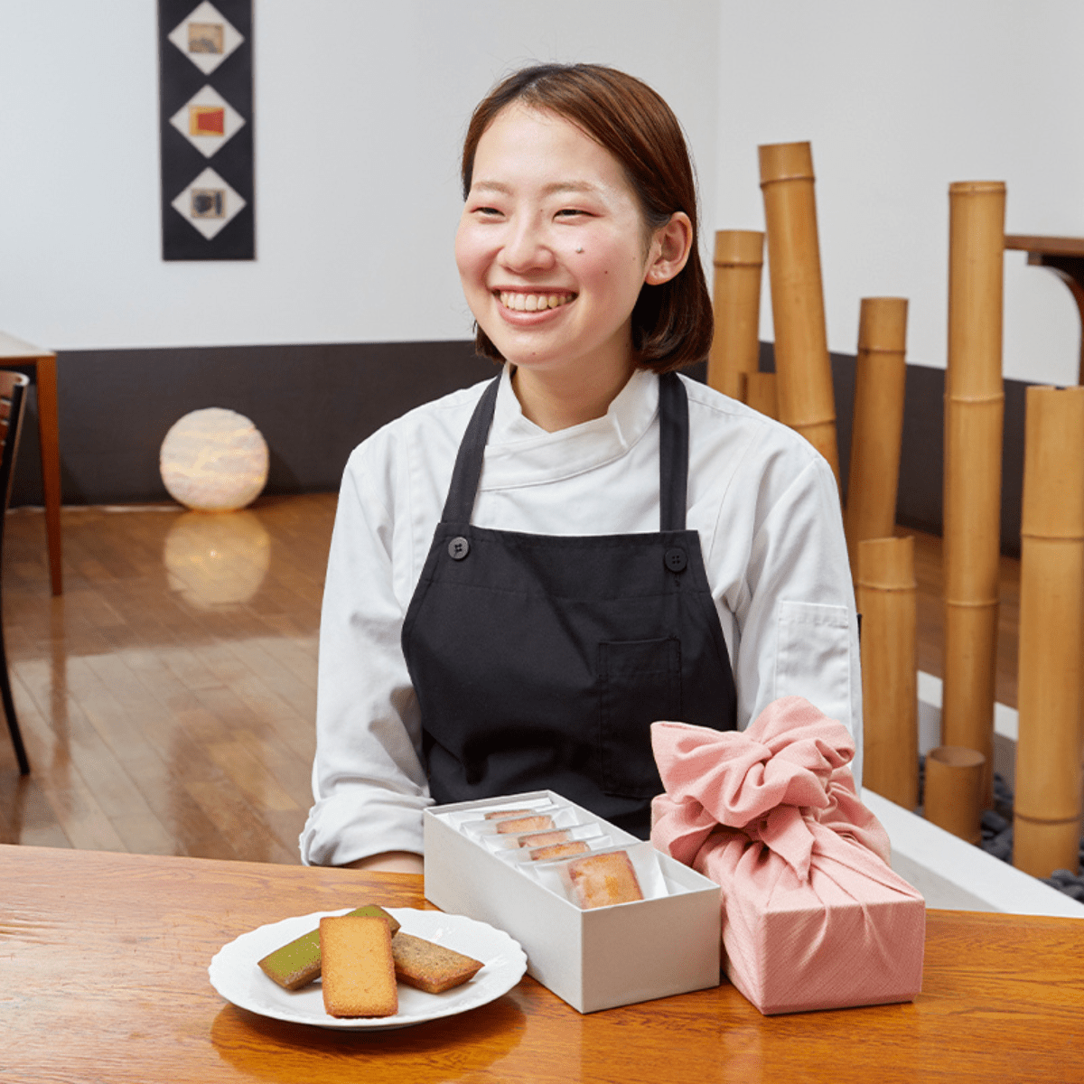 Kyoto Financier 8pcs Assorted with Furoshiki Bag - Tokyo Fresh Direct