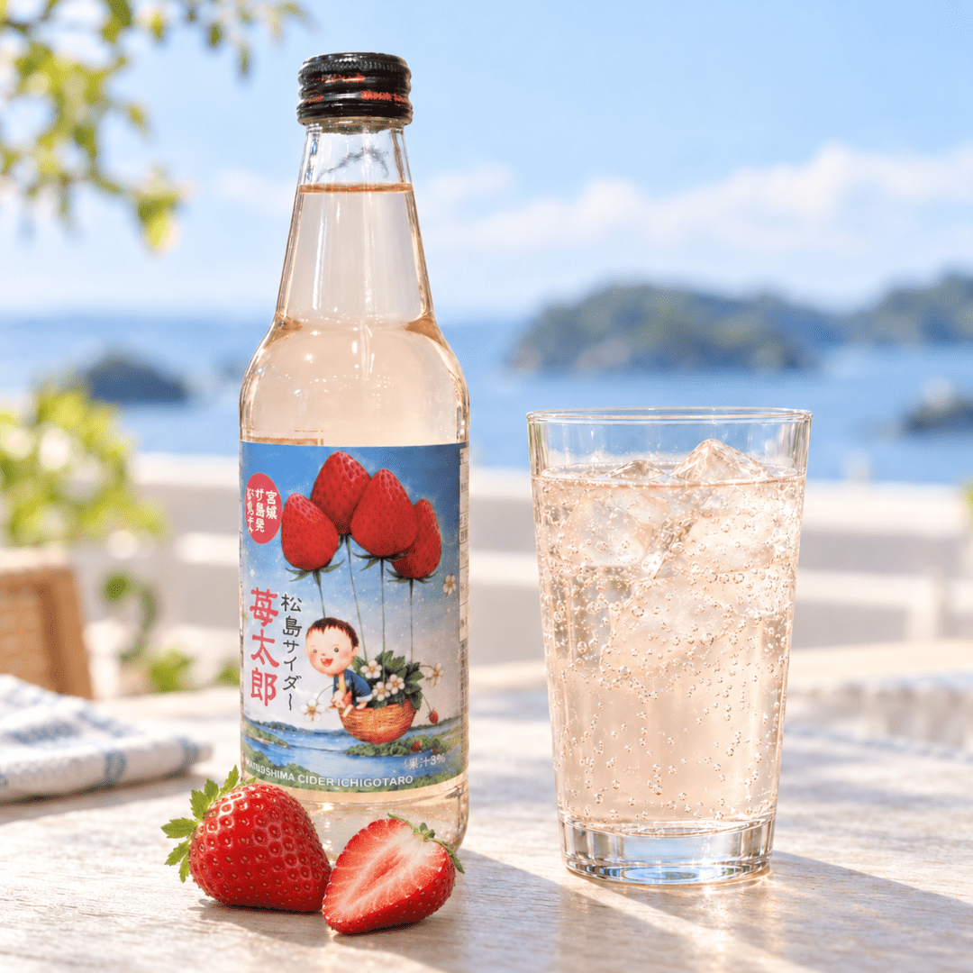 Matsushima Cider Ichigo-Taro Strawberry Flavour 340ml - TFD (Tokyo Fresh Direct)