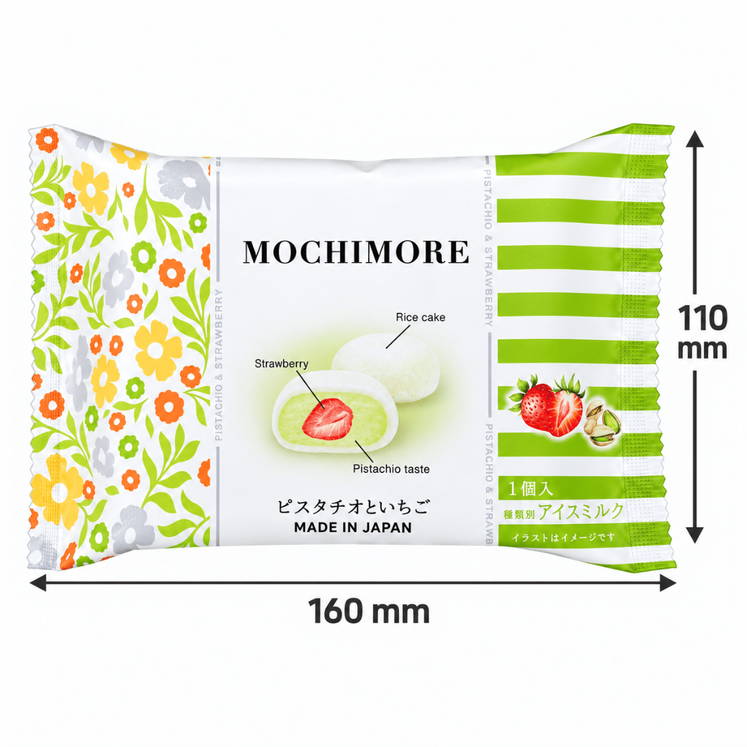 MOCHIMORE Pistachio & Strawberry Mochi Ice Cream - TFD (Tokyo Fresh Direct)