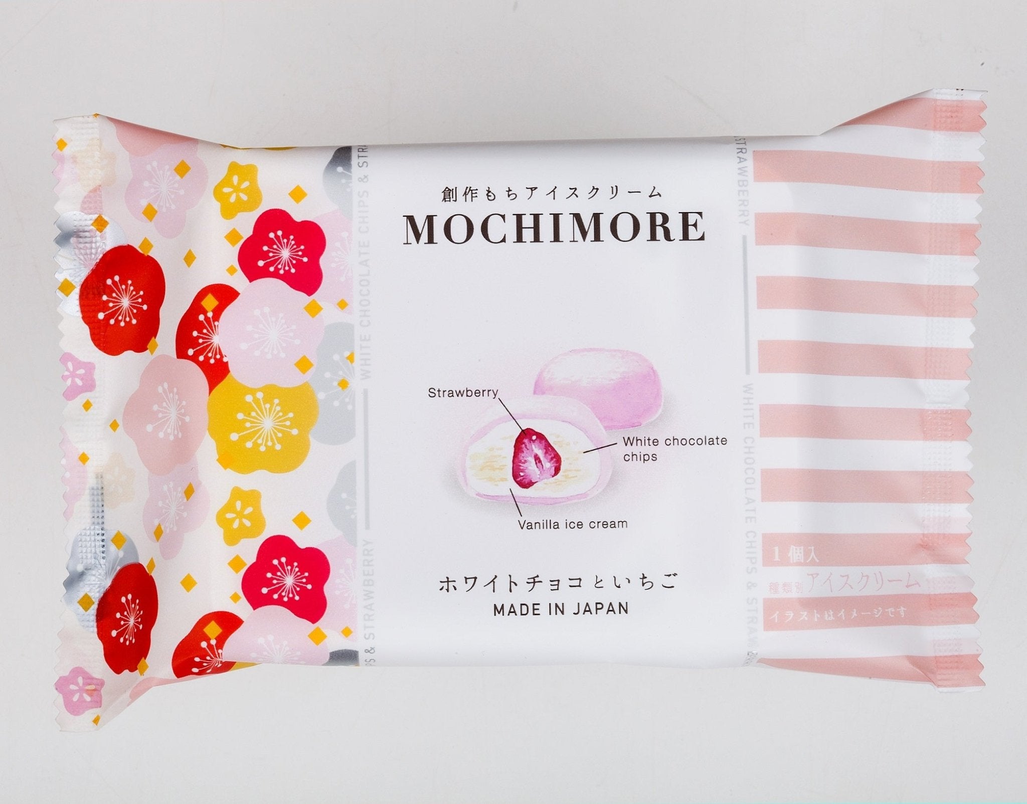 MOCHIMORE White Chocolate&Strawberry Mochi Ice Cream - Tokyo Fresh Direct