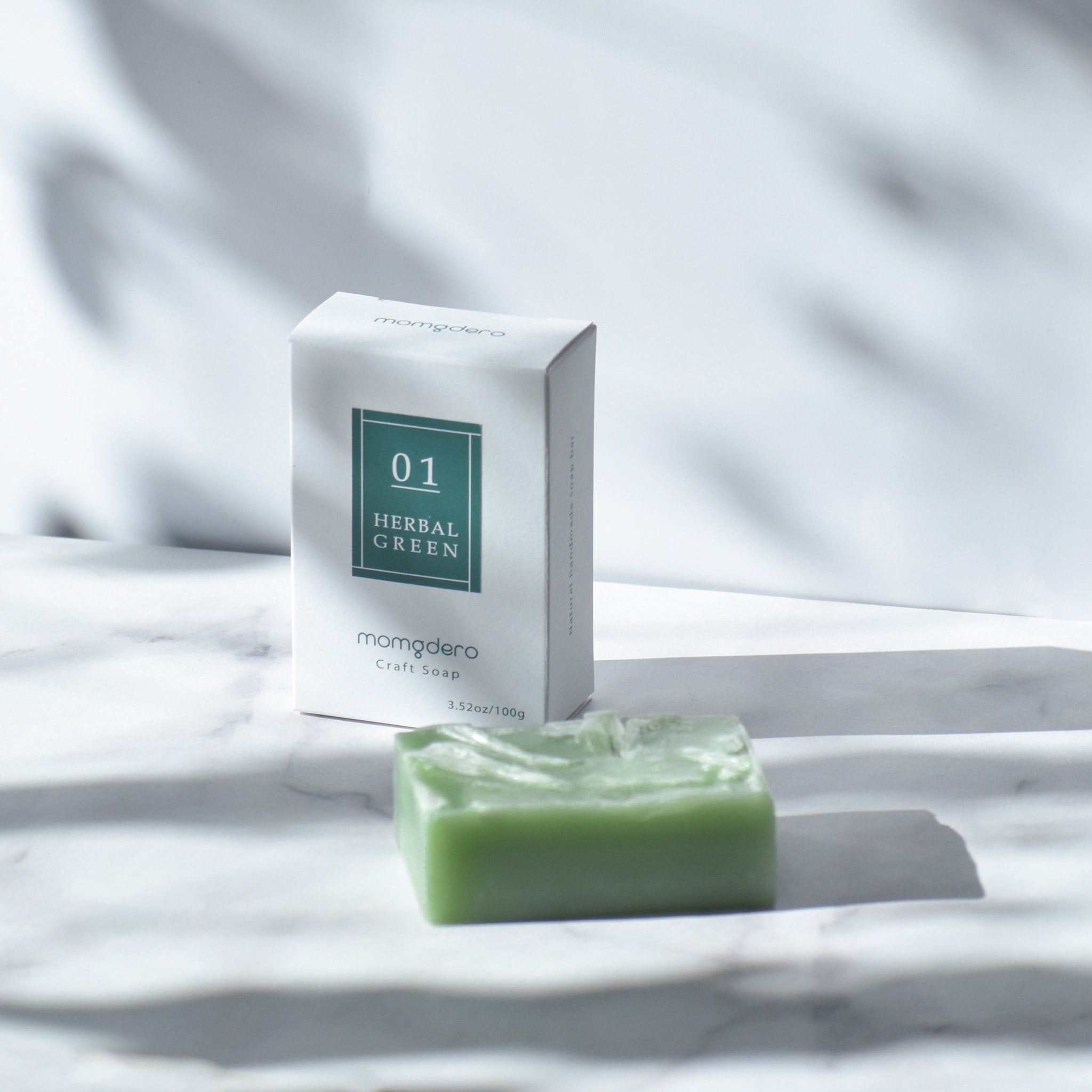 【Natural origin, for sensitive skin.】MOMGDERO Craft Soap Herbal Green HB - Tokyo Fresh Direct