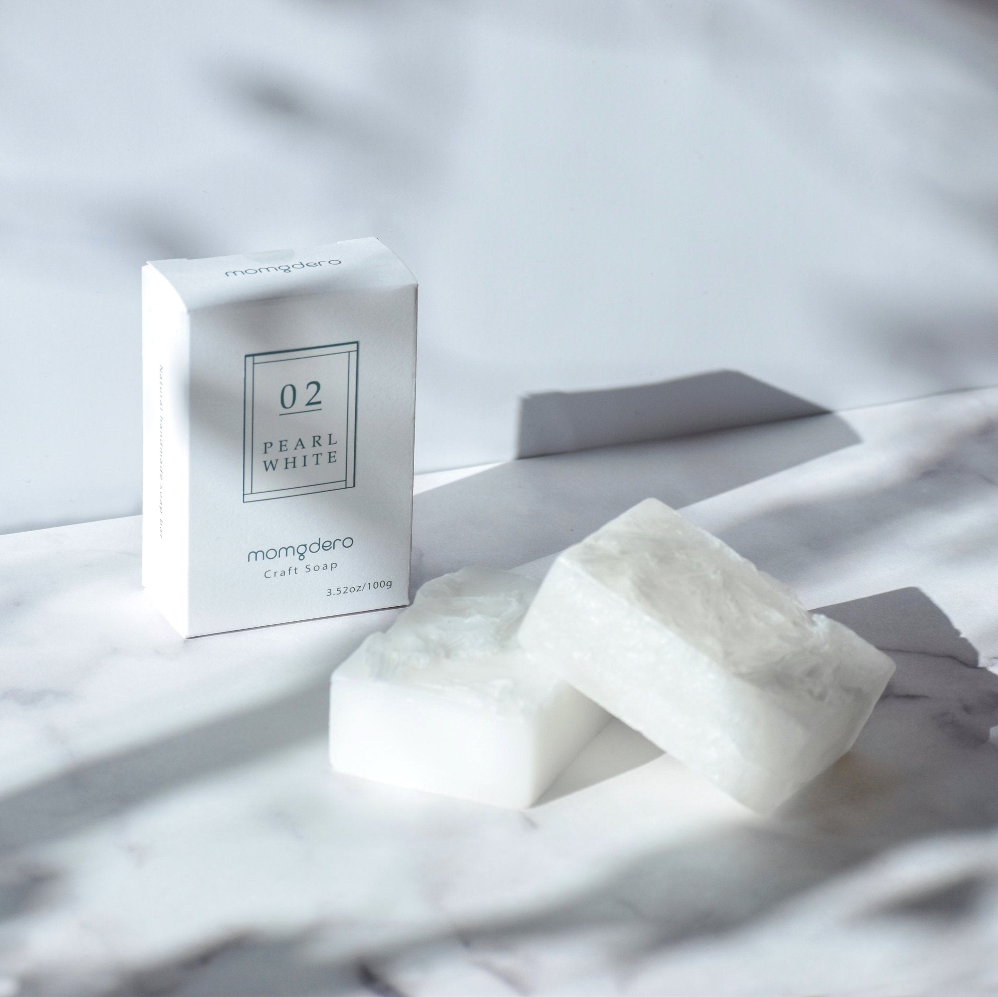 【Natural origin, for sensitive skin.】MOMGDERO Craft Soap Pearl White HB - Tokyo Fresh Direct