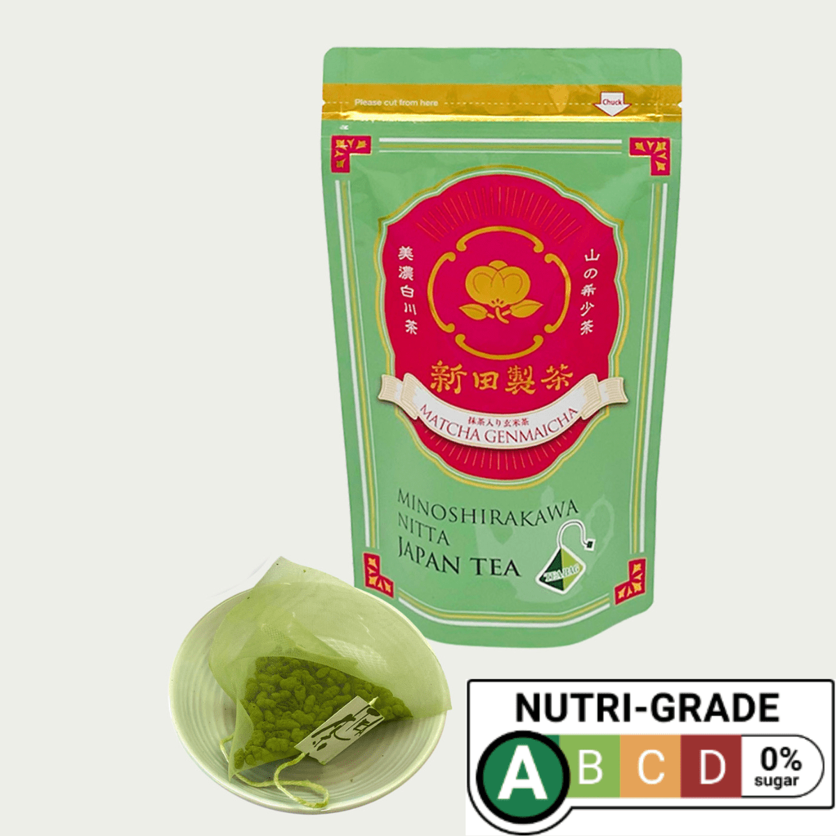 NITTASEICHA Toasted Harmony Matcha Genmaicha Tea Bag - Tokyo Fresh Direct
