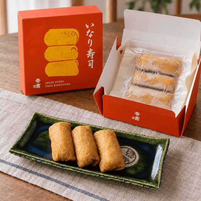 Saikichi Inari Sushi with Pacific Saury Dashi 3P - TFD (Tokyo Fresh Direct)