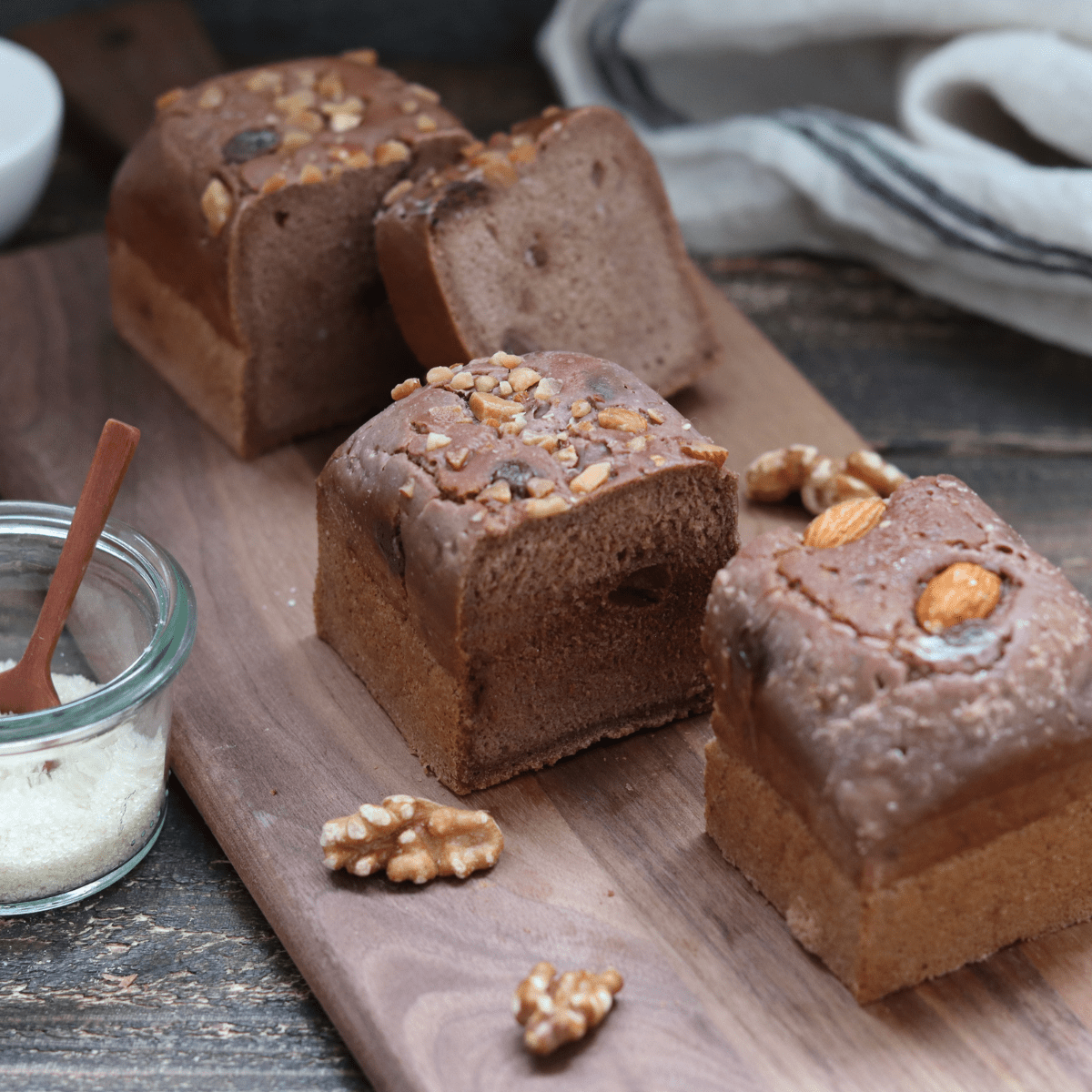 SAKU(GLUTEN-FREE) Rice Flour GF Vegan Mini Breads Bitter Cocoa & Almond - Tokyo Fresh Direct