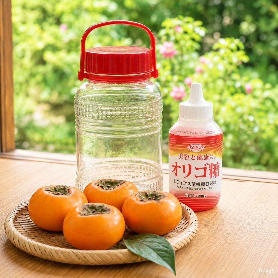 Seasonal Japanese Persimmon Syrup Making Kit – Craft Your Own Kaki Syrup at Home | Fresh Japanese Persimmons | Limited Autumn Season | Delivery: 18th-25th Sep - TFD (Tokyo Fresh Direct)