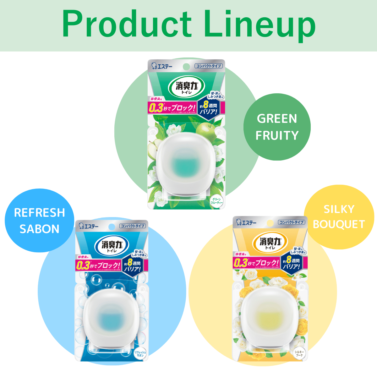 SHOSHURIKI COMPACT AIR FRESHENER FOR BATHROOM STARTER GREEN FRUITY - Tokyo Fresh Direct