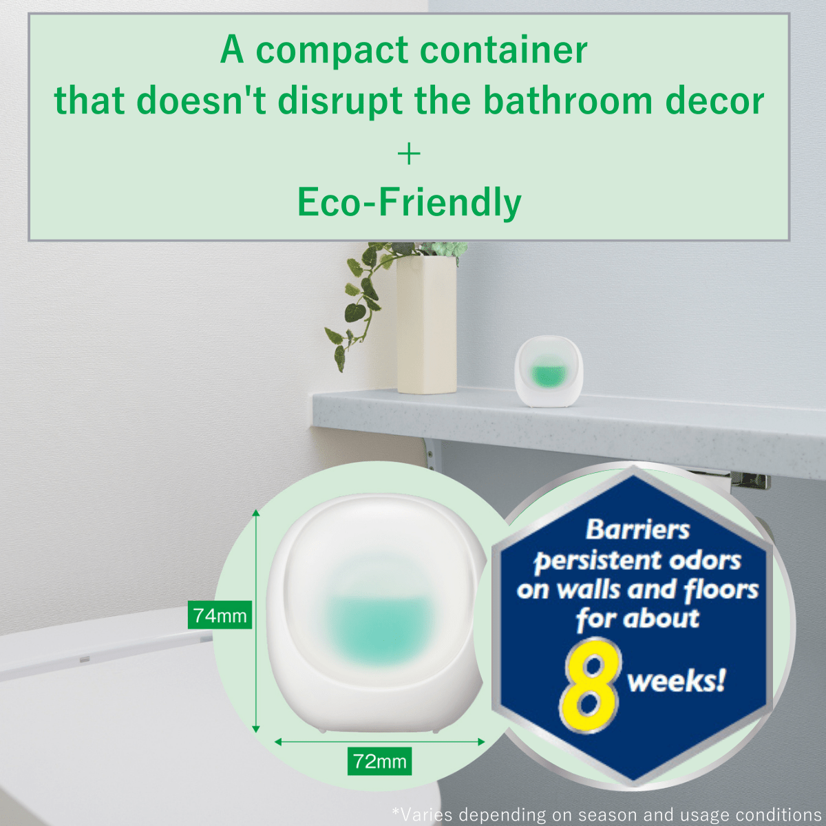 SHOSHURIKI COMPACT AIR FRESHENER FOR BATHROOM STARTER GREEN FRUITY - Tokyo Fresh Direct
