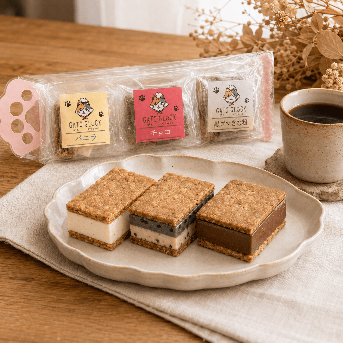 Signature Vegan Tofu Cream Sandwich Cookie Assortment 3P - TFD (Tokyo Fresh Direct)