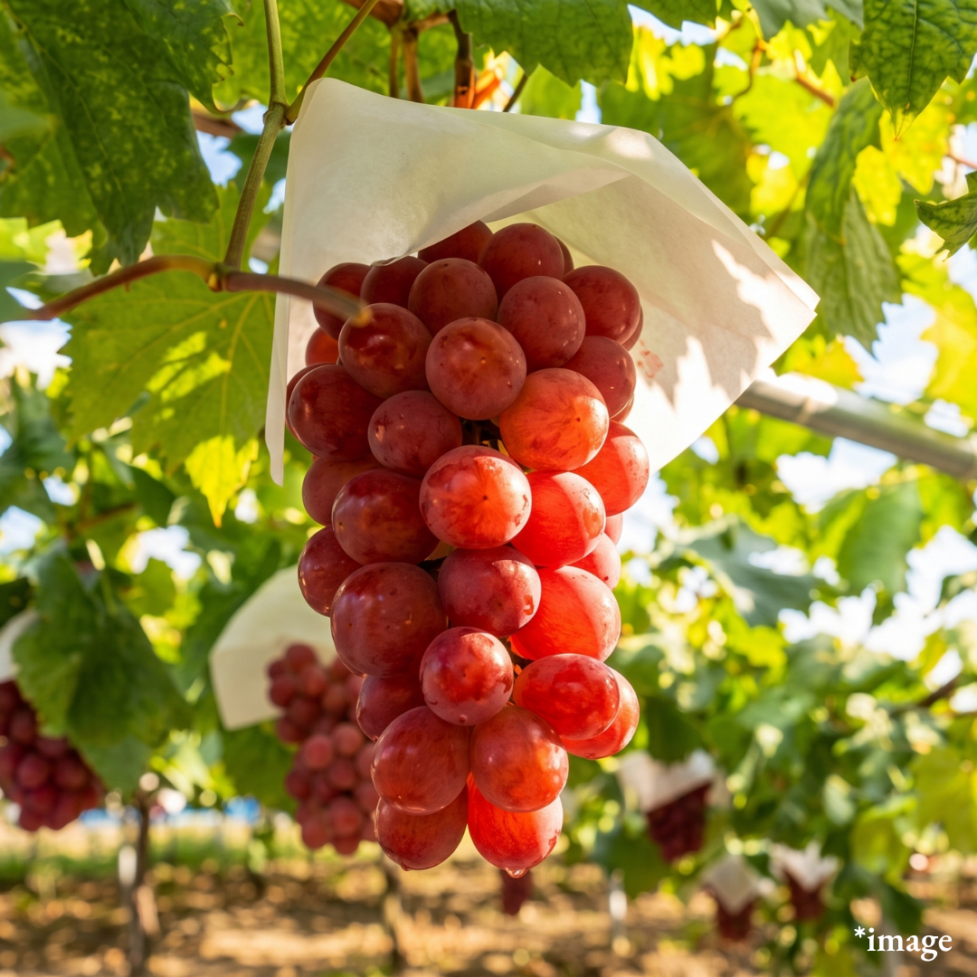 "Sunshine Red (Giftbox/3L-size/High Grade)”, Yamanashi's Ripe Red Gems, Approx.500g | Delivery: 28th~29th Aug - TFD (Tokyo Fresh Direct)