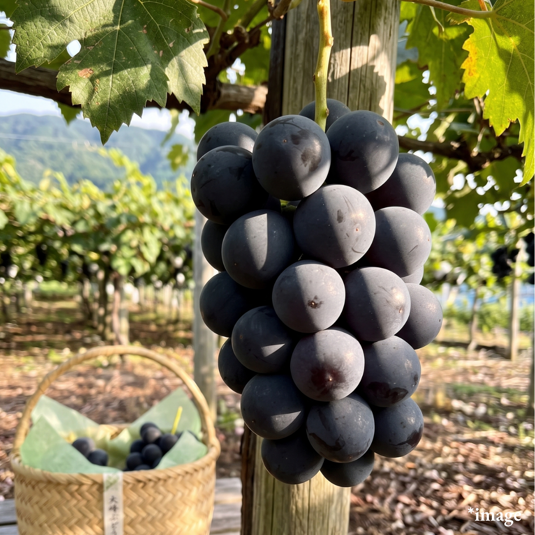 Taiho Brand "Fujiminori (Giftbox/4L-size/High Grade)”, A premium large-berried grape brand carefully selected from Fujiminori, Approx.550g | Delivery: 28th~29th Aug - TFD (Tokyo Fresh Direct)