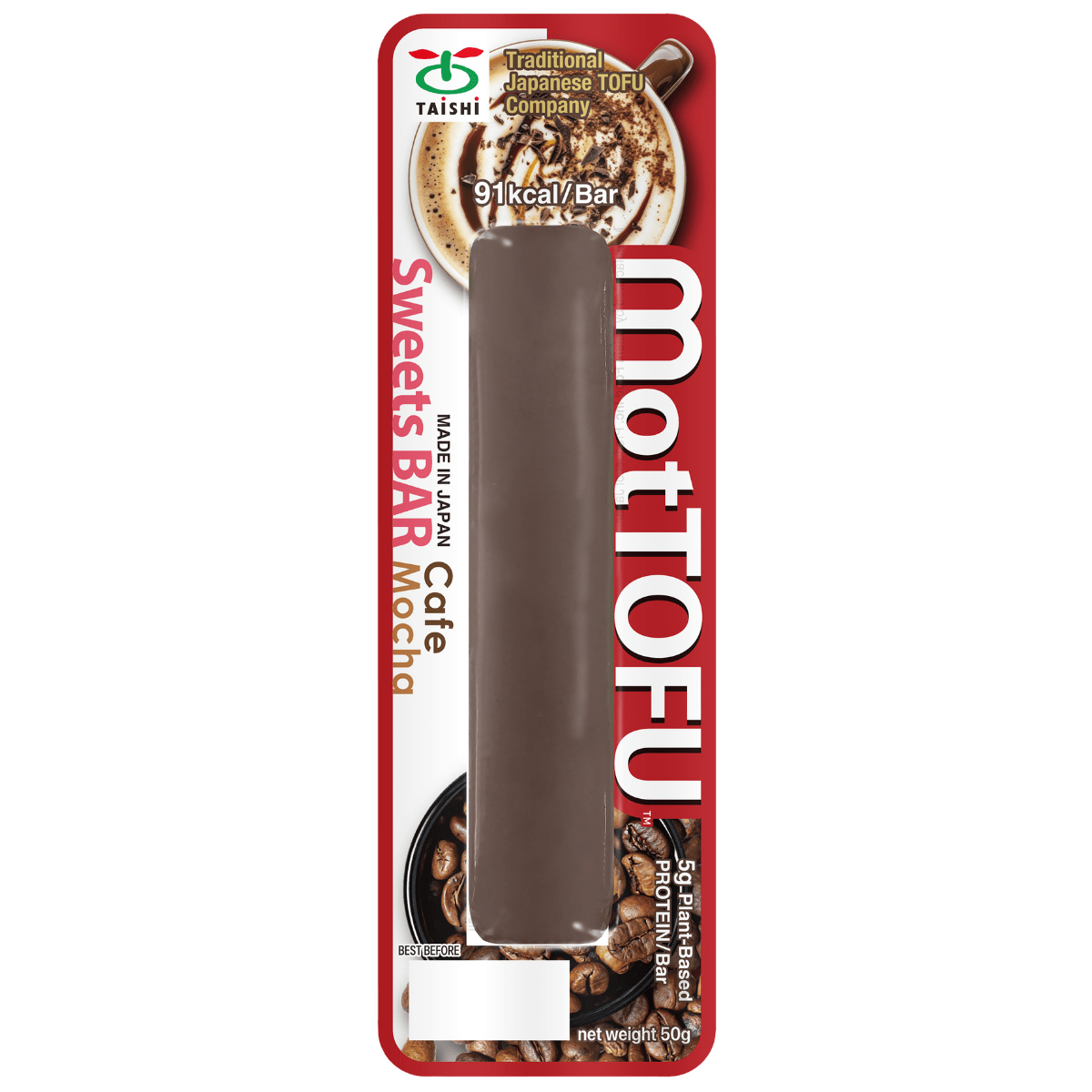 TAISHI FOODS MotTOFU Protein Dessert Bar Café Mocha - TFD (Tokyo Fresh Direct)