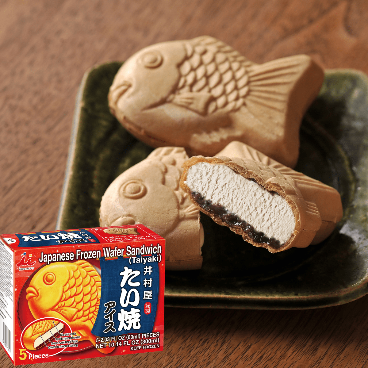 Taiyaki Azuki Wafer Ice Cream - Tokyo Fresh Direct