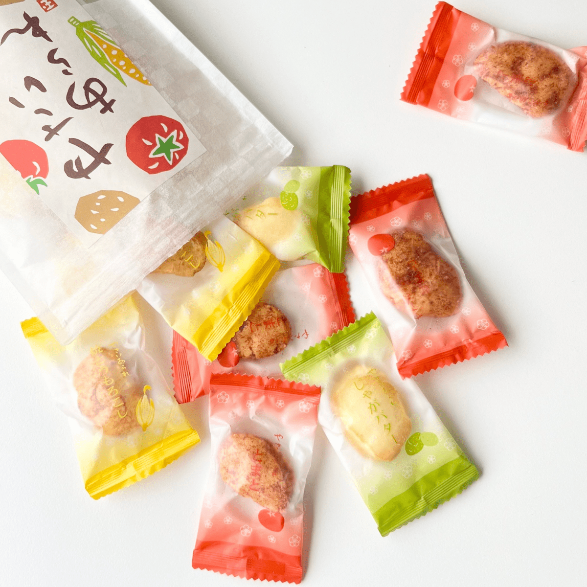 TAMAGAWA SEIKA Tokyo Kiyose Gourmet Vegetable Arare Assortment 14pc - Tokyo Fresh Direct