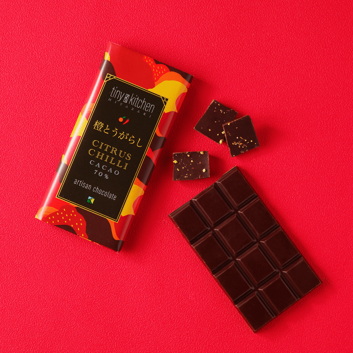 TINYKITCHEN MIYAZAKI Artisan Chocolate Citrus Chilli Cacao 70% - Tokyo Fresh Direct