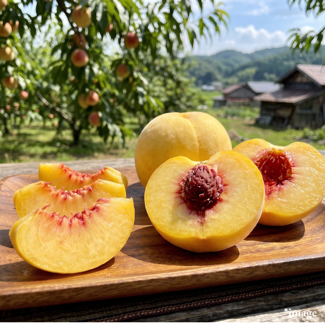 "Tohoku Golden Peach (3L Large-size/High Grade)", Often called the masterpiece of Golden Peach, with a rich, mango-like flavor, Approx.750g+(2pcs) | Delivery: 4th~5th Sep - TFD (Tokyo Fresh Direct)