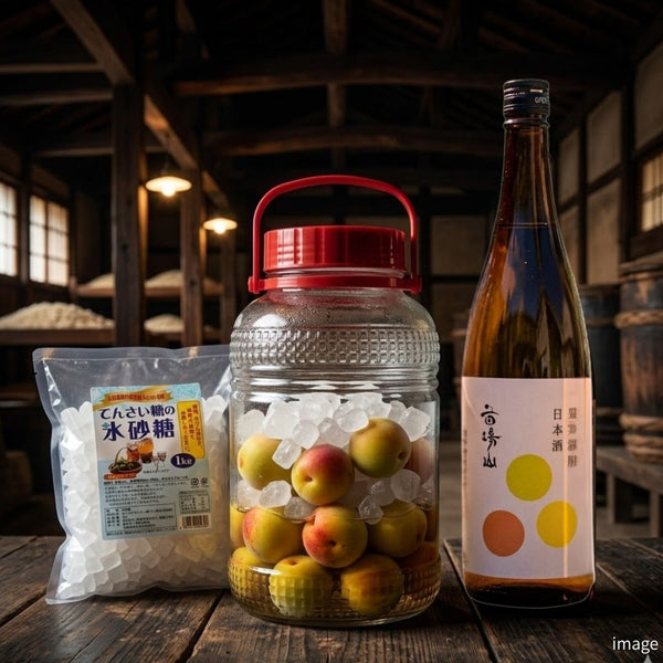 Ripe Nanko Ume Umeshu with Naeba Sake set – Naturally Sweet, Golden Japanese Plums | Approx. 1kg of Ume | Delivery: 3rd-11th July