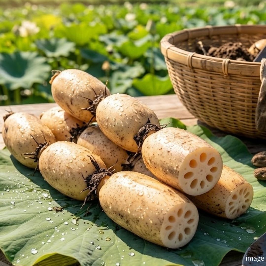 Premium Japanese Lotus Root (Renkon) – Fresh Harvest from Kumamoto | Crisp Texture | Naturally Sweet | Seasonal Produce, Approx 500g | Delivery: 15th-116th May