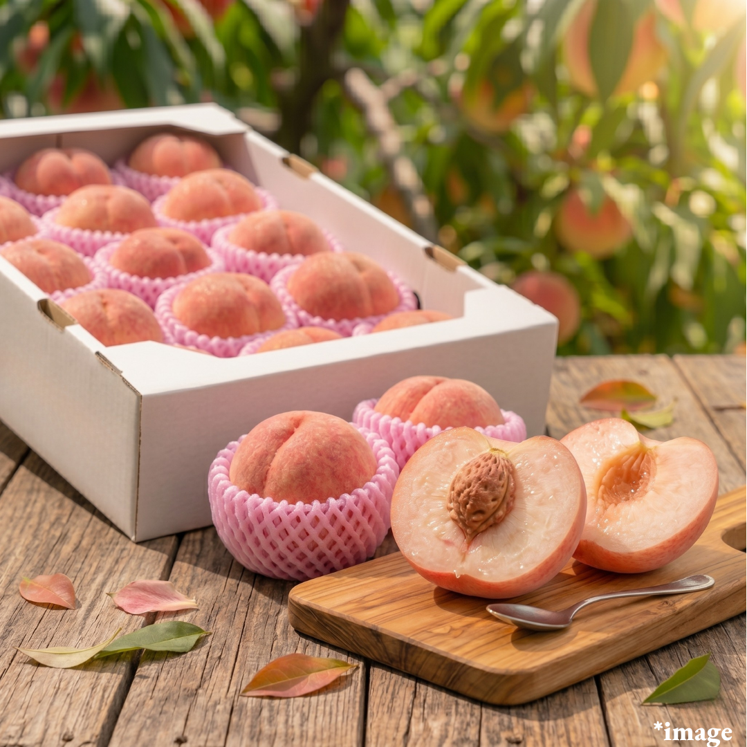 "Hikawa-Hakuho(High Grade/2L-size)", The First Taste of Early Summer Yamanashi Premium Peaches, | Delivery: 3rd~4th Jul