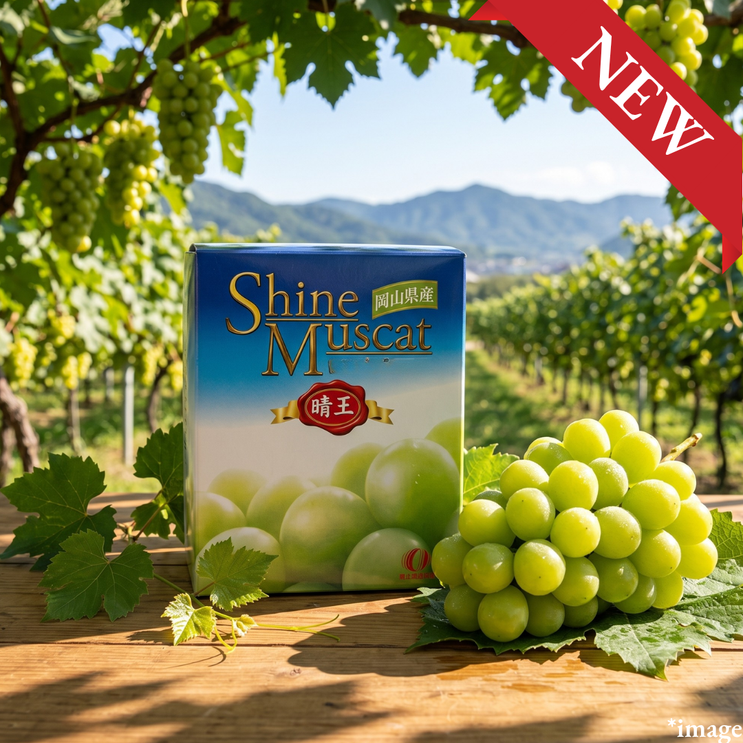 "Hareo (Giftbox/4L-size/High Grade)", A Century of Muscat Craft, Finished One Bunch at a Time, From Japan’s Land of Sunshine, shaped by hand and selected to Okayama standards., Approx.700g | Delivery: 21st~22nd Aug