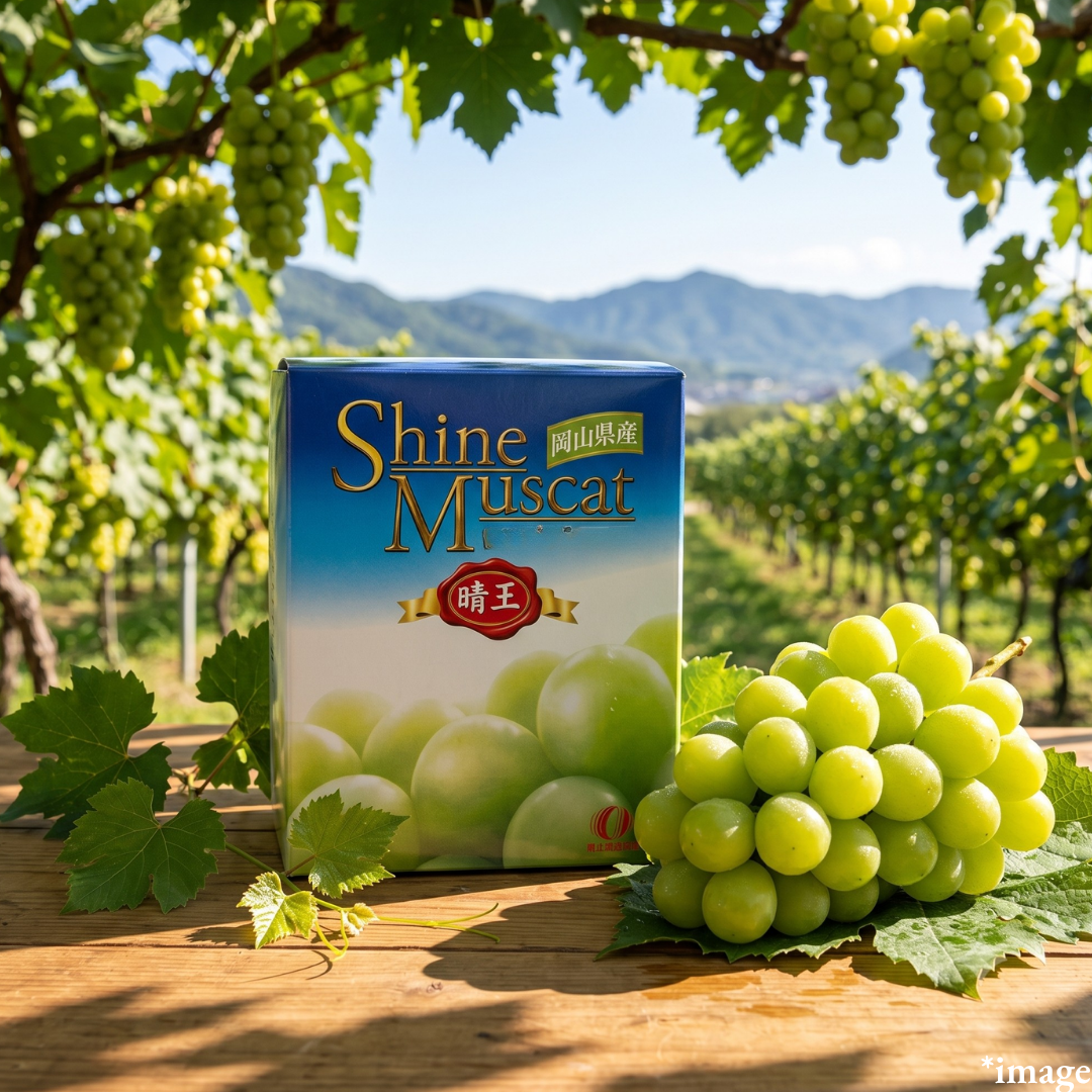 "Hareo (Giftbox/4L-size/High Grade)", A Century of Muscat Craft, Finished One Bunch at a Time, From Japan’s Land of Sunshine, shaped by hand and selected to Okayama standards., Approx.700g | Delivery: 21st~22nd Aug