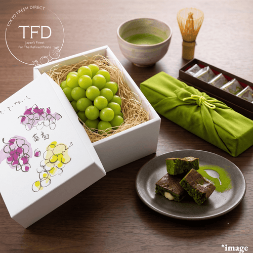 "A Green Gift to Taste Japan’s Matcha Heritage" Shine Muscat & Kyoto Rich Matcha Brownie Gift Set [limited to 8sets] | Delivery: 14th~22th Aug - TFD (Tokyo Fresh Direct)