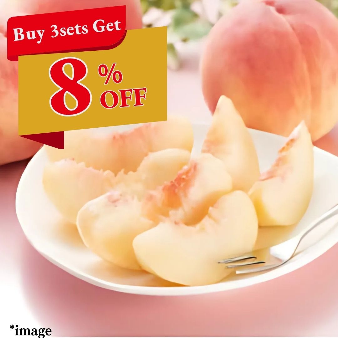 "Akatsuki Peach (High Grade)", The Peaches known to have been presented to the Imperial family, from Fukushima, 2pcs (approx. 550g) / 6pcs (approx. 1650g) | Delivery: 29th~30th Aug - Tokyo Fresh Direct