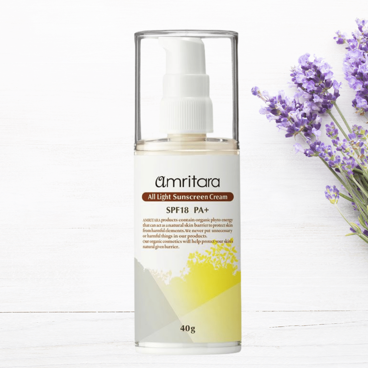 Amritara All Light Sunscreen Cream SPF18 PA+ 40g - Tokyo Fresh Direct