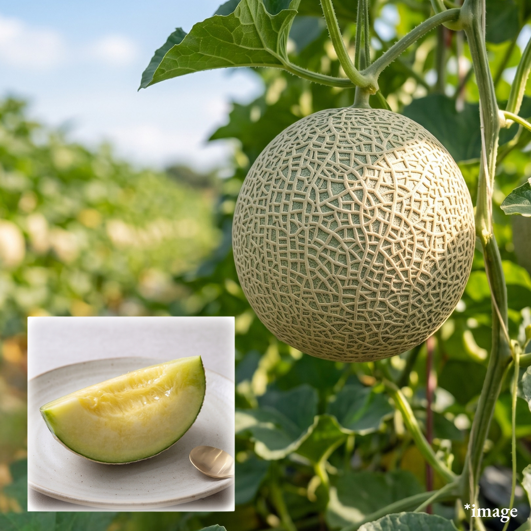 "Aroma Melon (Giftbox/3L-size/Top Grade)", King of Melon from Shizuoka, Approx.1.5kg | Delivery: 11th~12th Sep - TFD (Tokyo Fresh Direct)