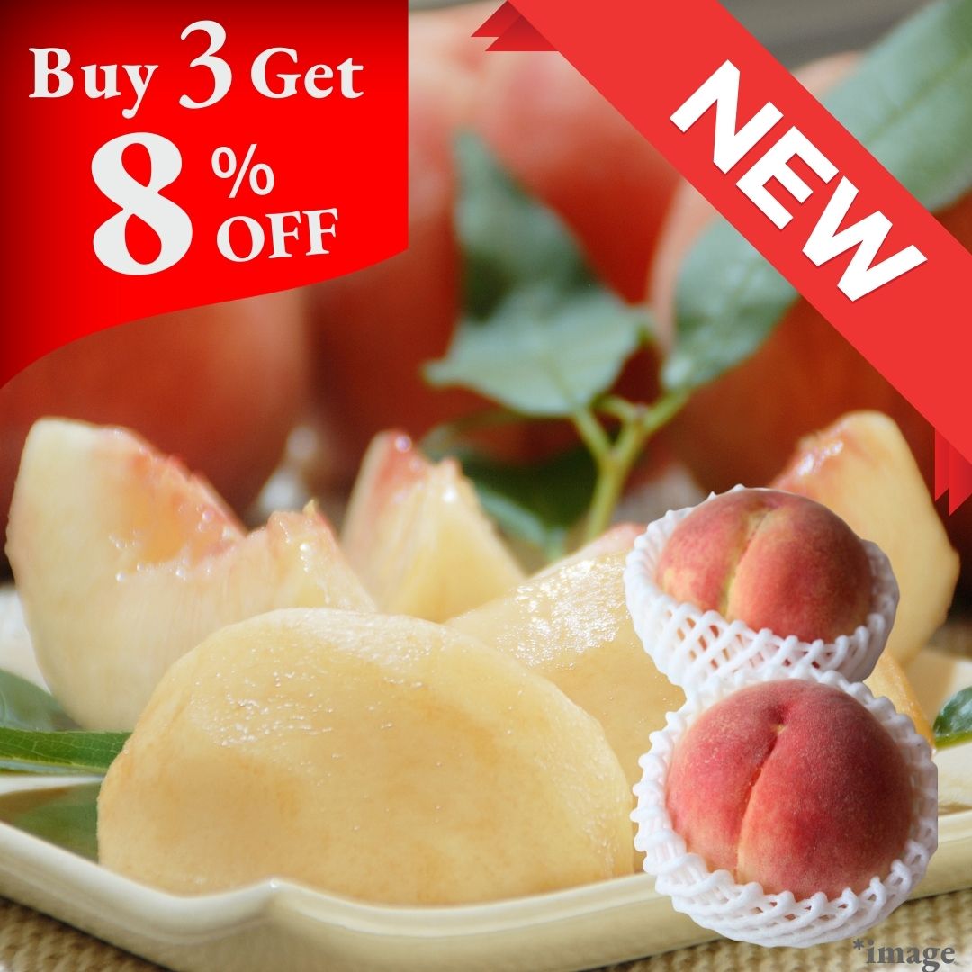 "Big Size White Peach (High Grade)", "Tohoku district" are now in stock!, Large 2pcs(650g+) | Delivery: 12th~13th Sep - Tokyo Fresh Direct