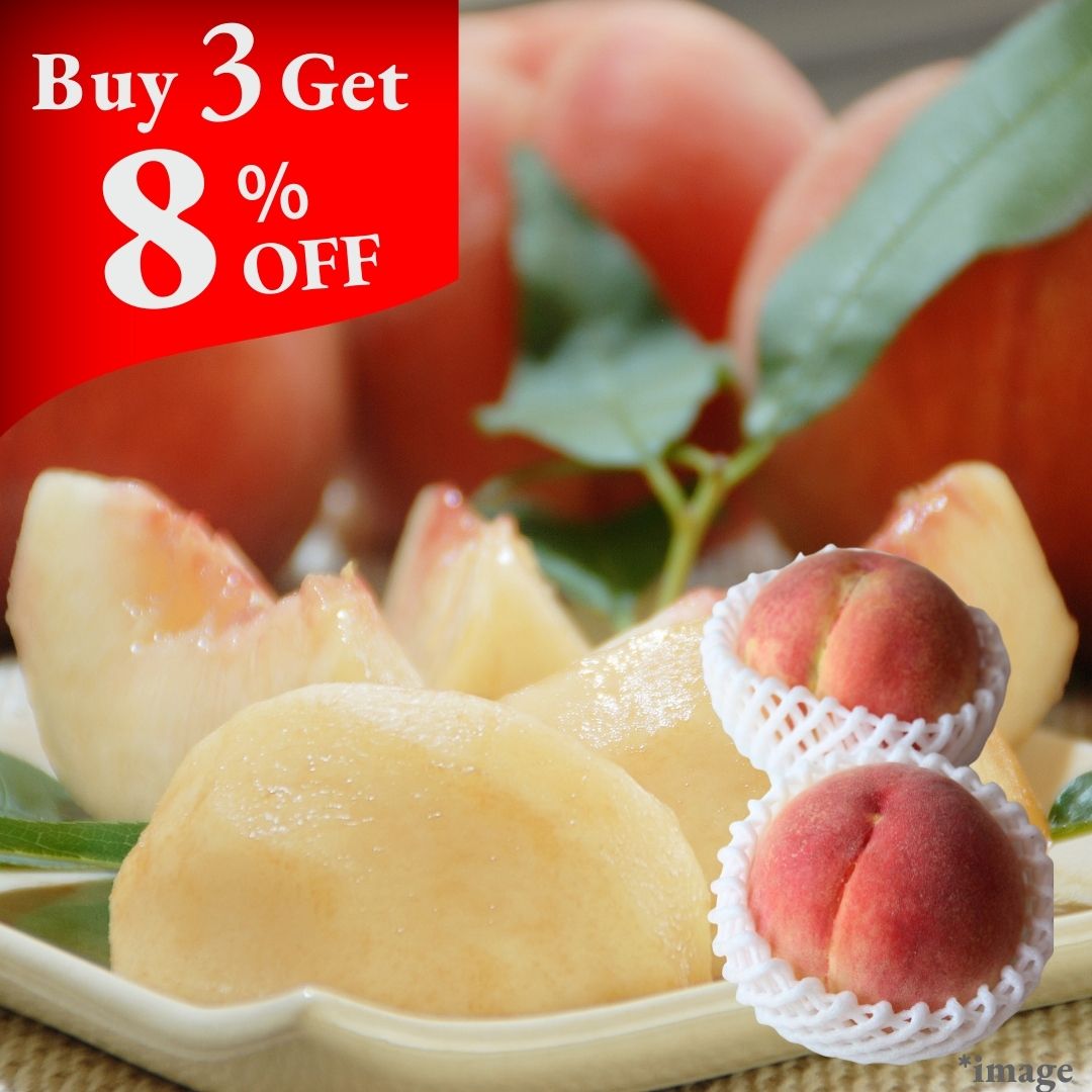 "Big Size White Peach (High Grade)", "Tohoku district" are now in stock!, Large 2pcs(650g+) | Delivery: 12th~13th Sep - Tokyo Fresh Direct