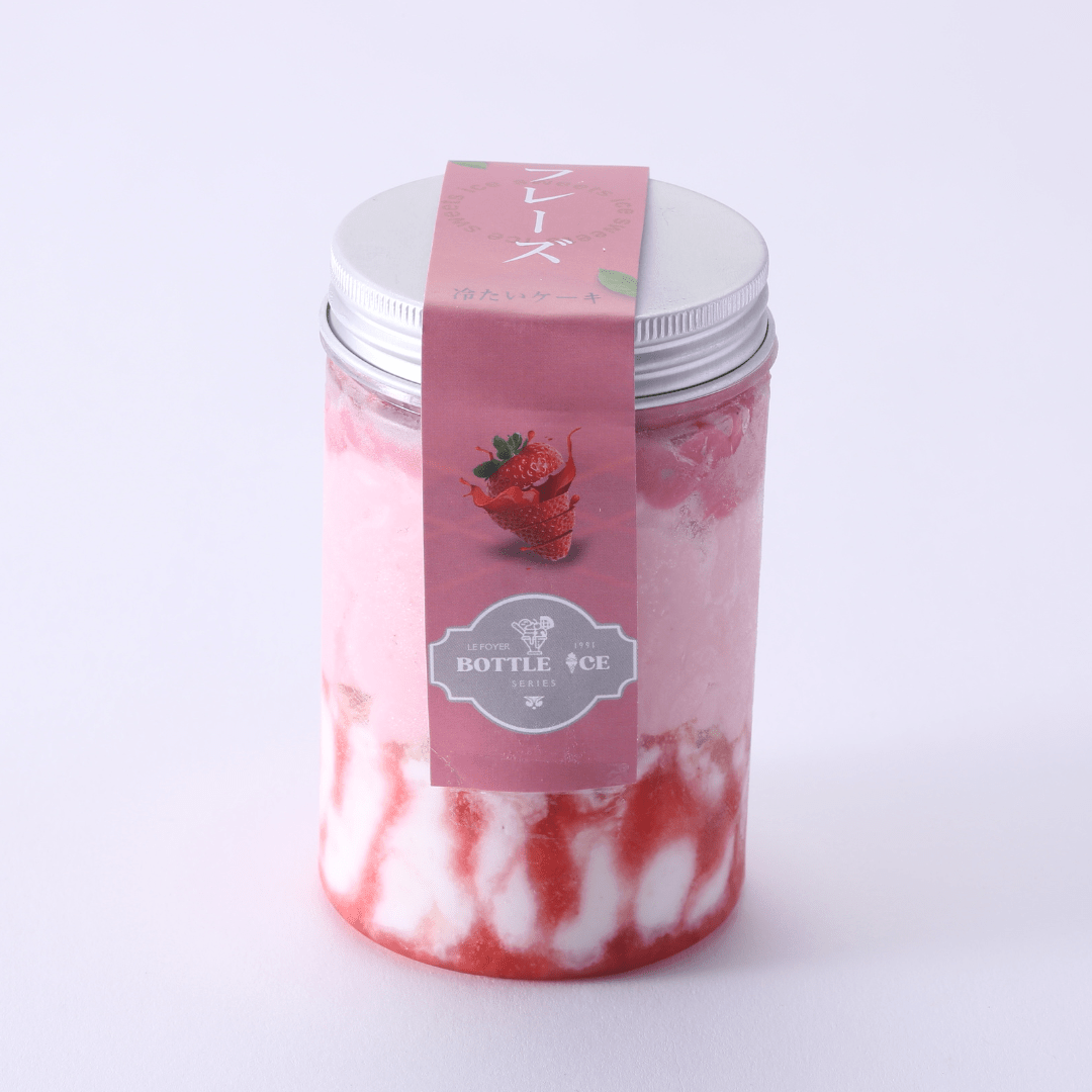 Bottle Ice Fraise Strawberry & Raspberry Parfait 200ml - TFD (Tokyo Fresh Direct)