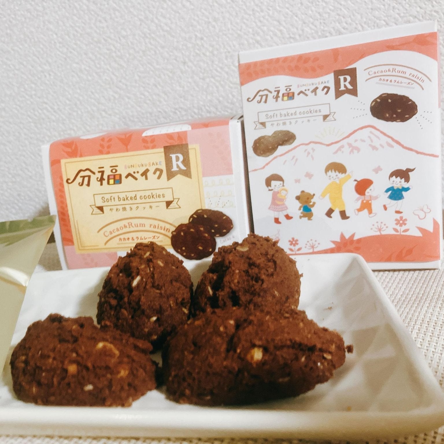 Bunbuku Baked Cookie Soft R Cacao & Rum Raisins HONTAKE - Tokyo Fresh Direct