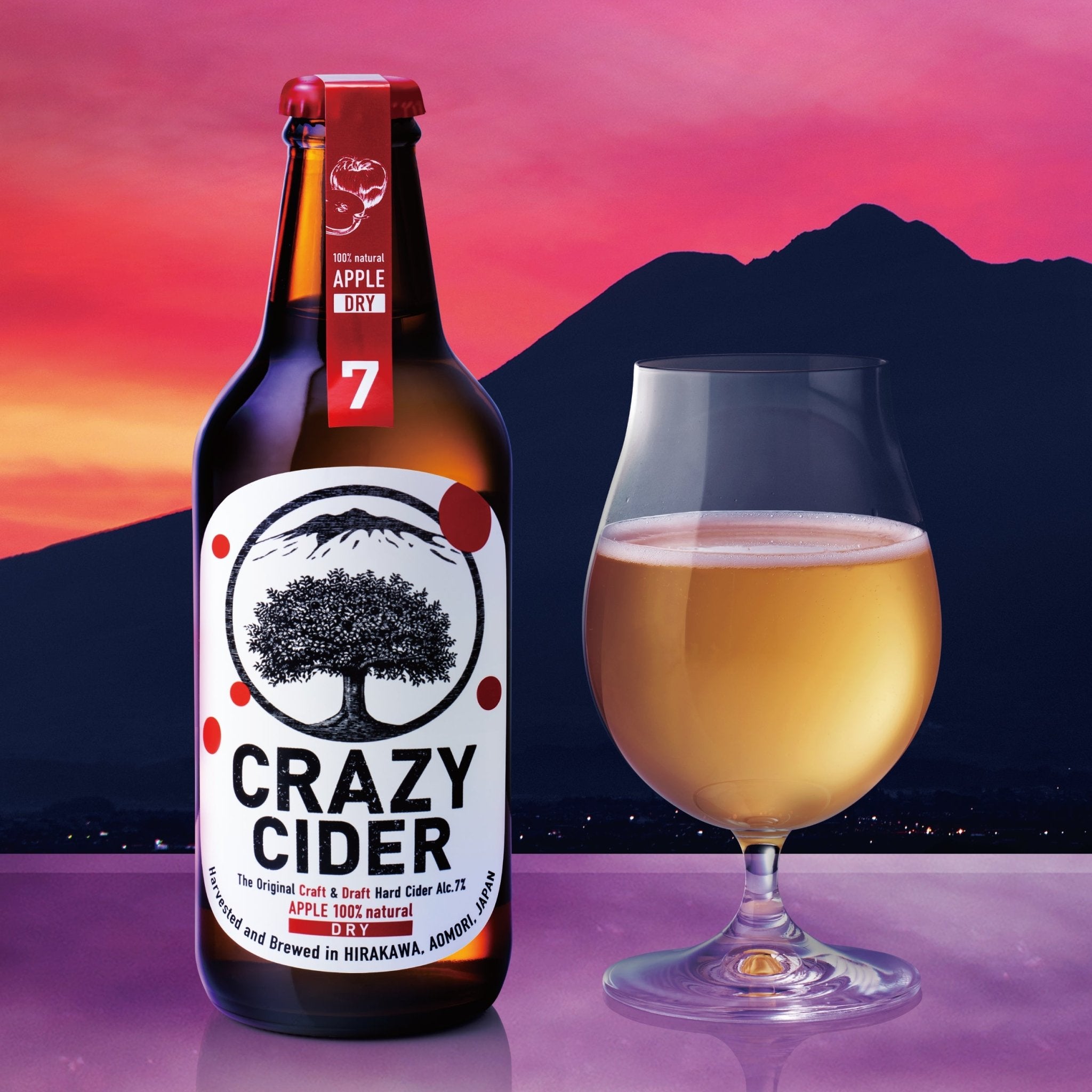 Crazycider Dry Apple Cider 330ml Alc.7% - Tokyo Fresh Direct