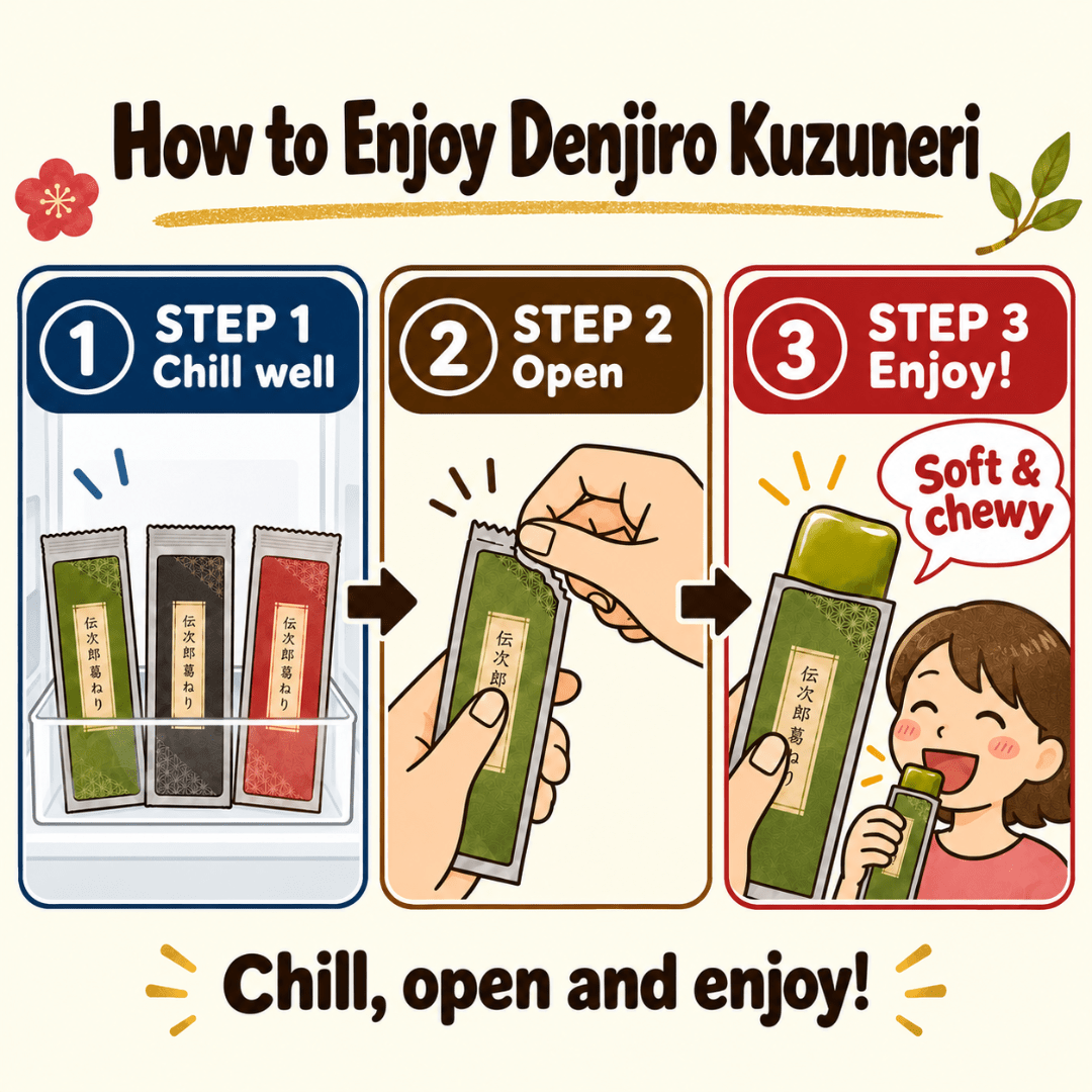 Denjiro Kudzu-Neri Black Sesame Dessert Stick - TFD (Tokyo Fresh Direct)