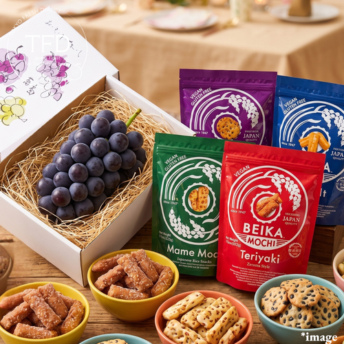 "For Fun Party Sharing" Giant Kyoho Grape & Beika Japanese Snack Party Pack [limited to 16sets] | Delivery: 14th~22th Aug - TFD (Tokyo Fresh Direct)