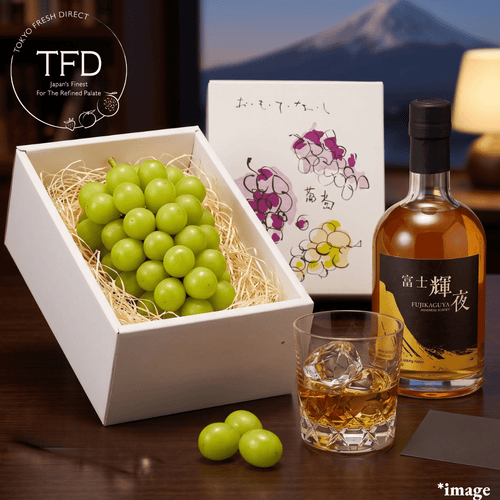 "Freshness and Depth from Mt. Fuji" Shine Muscat & Fuji Kaguya Whisky Evening Set [limited to 10sets] | Delivery: 14th~22th Aug - TFD (Tokyo Fresh Direct)