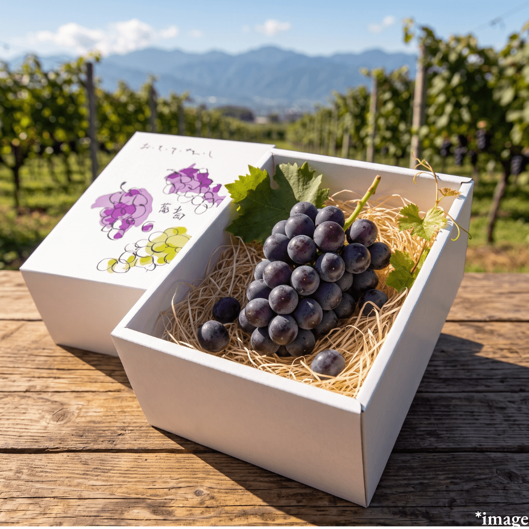 "Fujiminori (Giftbox/3L-size/High Grade)", Born from Seven Years of Breeding, Hand-Finished One Bunch at a Time, Approx.500g | Delivery: 21st~22nd Aug - TFD (Tokyo Fresh Direct)