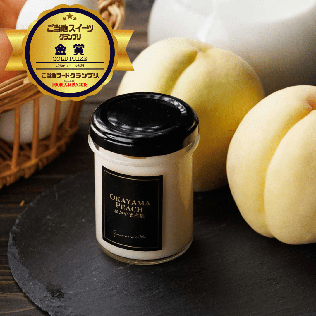 Ganna Okayama Shimizu White Peach Pudding - TFD (Tokyo Fresh Direct)